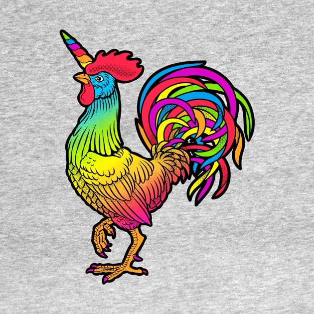 Unicorn Chicken Rainbow by fizzyllama